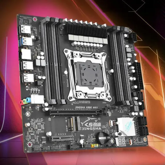 Alt view image 2 of 4 - X99E MAX Computer Motherboard A2011-3 PC Mainboard Desktop Mainboard 8*DDR4 NVME/SATA M.2 USB2.0 SATA 3.0 PCIE3.0 X16/x4