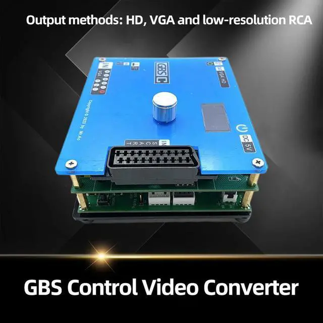 Alt view image 2 of 4 - GBSC Converter Supports 1080P HD Video Converter Adapter Arcade Game RGBS RCA/VGA To VGA/RCA Converter for 2 Console