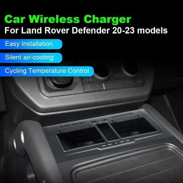 Alt view image 3 of 4 - Fast Charger Tray Pad QC3.0 Car Wireless Charger Fast Phone Charger Car Charging Pad Panel for Land Rover Defender 110 130 20-23