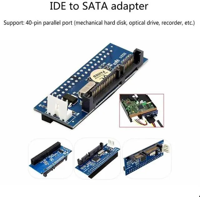 Alt view image 7 of 7 - 3.5 HDD IDE to Sata Converter Card Adapter for IDE 40-pin Hard Drive Disk DVD Burner to Sata 7+15pin Data Motherboard