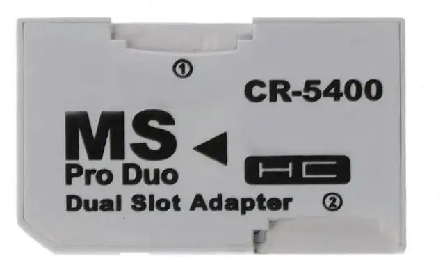 Alt view image 5 of 7 - Micro SD TF to Memory Stick MS Pro for Duo for PSP 1000/2000 / 3000 Card Dual 2 Slot Adapter Converter CR-5400 CR5400