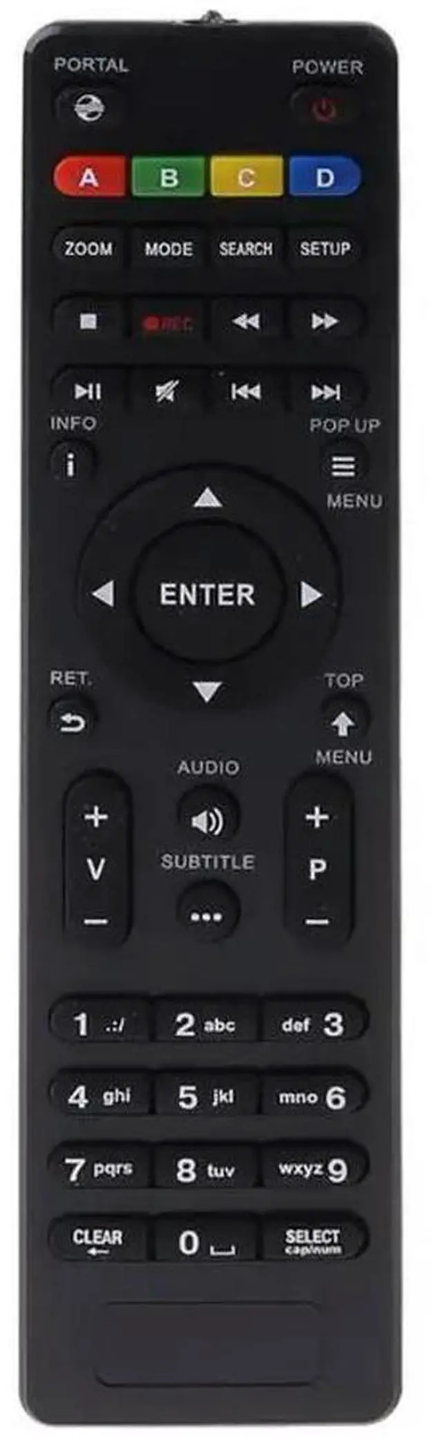 Alt view image 7 of 7 - Replacement TV Remote Control for Kartina Micro for Dune for HD TV Kartina HD301 Relax for Dune for HD TV-301/TV-303D