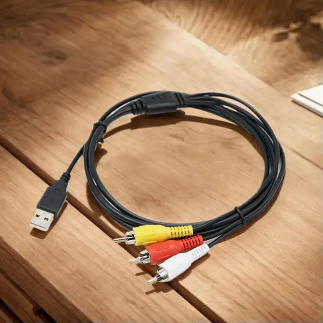 Alt view image 5 of 7 - USB To 3 RCA Cable Audio Video AV Composite Adapter Cable Cord USB To RCA Cable for USB-enabled TV and PC