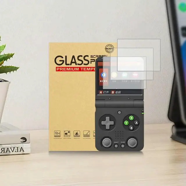 Alt view image 7 of 7 - For Miyoo Flip Game Console Screen Protector Film Anti-Scratch Tempered Glass Film 9H Ultra-Clear Game Console Accessories