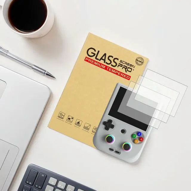 Alt view image 5 of 7 - For Anbernic RG406V Game Console Screen Protector Film 9H HD Screen Tempered Film Anti-Scratch Clear Protective Film Accessories