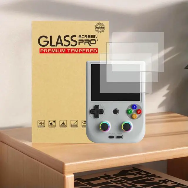 Alt view image 7 of 7 - For Anbernic RG406V Game Console Screen Protector Film 9H HD Screen Tempered Film Anti-Scratch Clear Protective Film Accessories