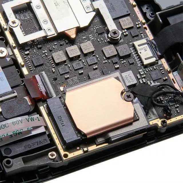 Alt view image 7 of 7 - Copper SSD Heat Sink with Silicone Pad SSD Radiator Game Console Accessories for Steam Deck M.2 2230 SSD