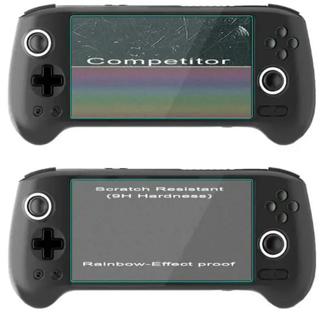 Alt view image 5 of 7 - Anti-Glare HD Protective Tempered Glass Scratch-proof Tempered Glass Screen Protector Compatible with Anbernic RG556