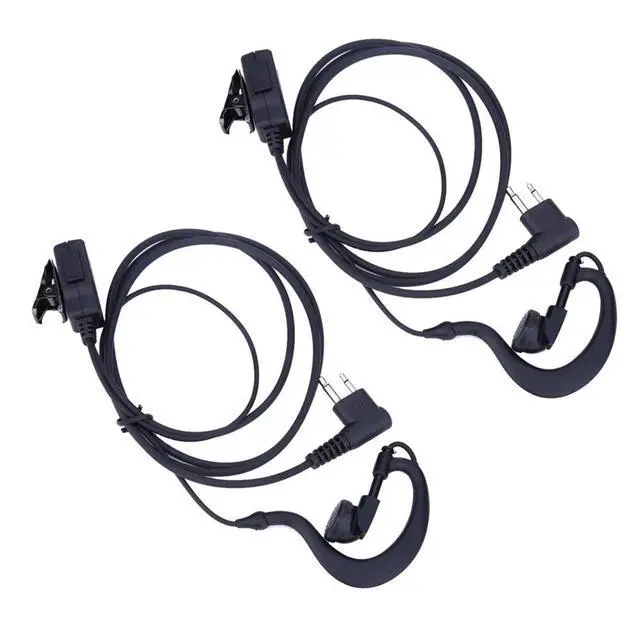 Alt view image 6 of 6 - 2-Pin Walkie Talkie Earpiece Headset Mic PTT Earphone Walkie Talkie Headset Multifunctional Accessories for CB Radio
