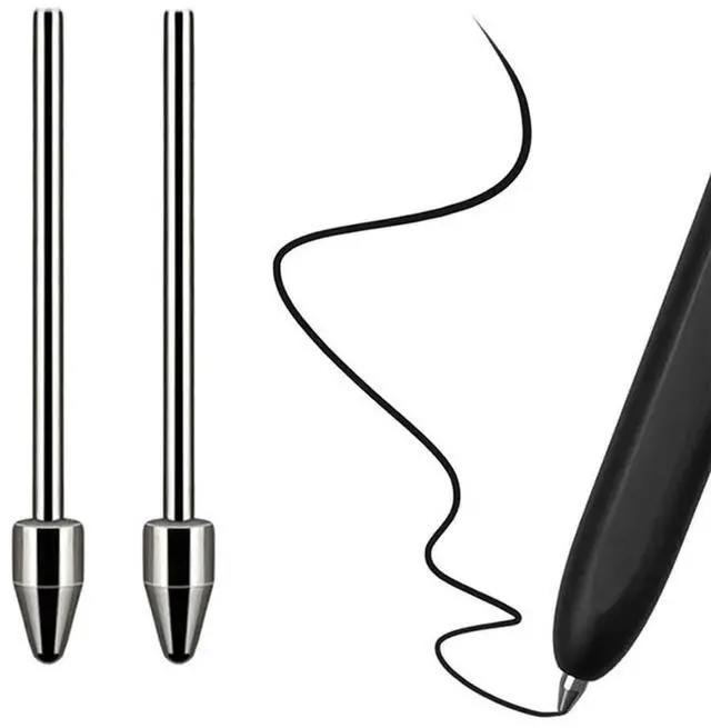 Alt view image 6 of 7 - Titanium Alloy Plastic Fine Point Pencil Nibs with Clip Stylus Tips for S24Ultra Tab S9 S9U S9FE S Pencil