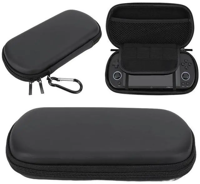 Alt view image 6 of 7 - Handheld Game Console Case with Tempered Glass Film EVA Protective Case Shockproof for Trimui Pro Handheld Game Console