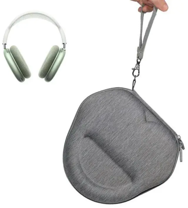 Alt view image 6 of 7 - Earphone Case with Hand Strap Bag Anti-Scratch Carrying Box Cover Protective Pouch for Airpods Max Wireless Headset