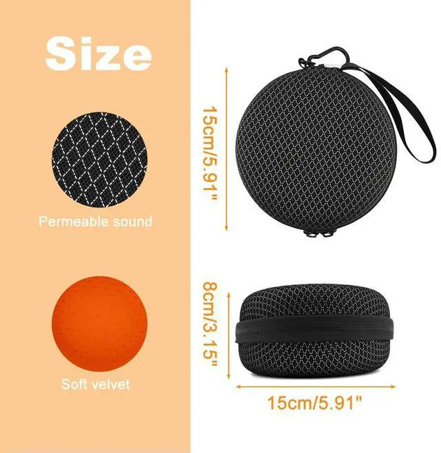 Alt view image 5 of 7 - For Beosound 1/2nd Gen/3rd Gen Portable Audio Carrying Bag with Mesh Bag Outdoor Speaker Case Outdoor Travel Carry Case