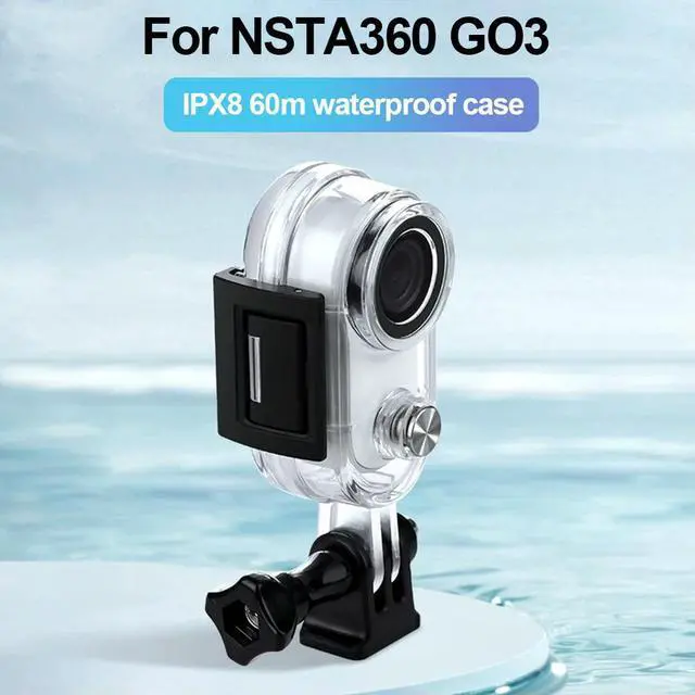 Alt view image 7 of 7 - Action Camera Accessories Optical Tempered Glass Invisible Dive Case Buckle Design Transparent Protective Shell for Go3