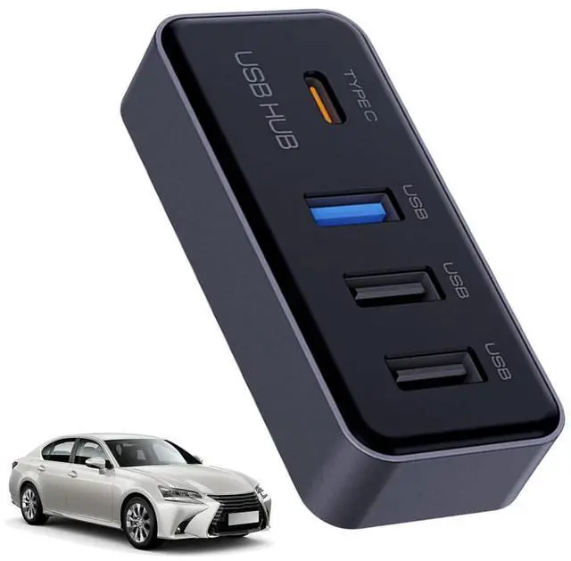 Alt view image 4 of 7 - 4 Ports Glove Box USB Hub Docking Station USB Adapter for Tesla Model 3 Model Y Car Accessories