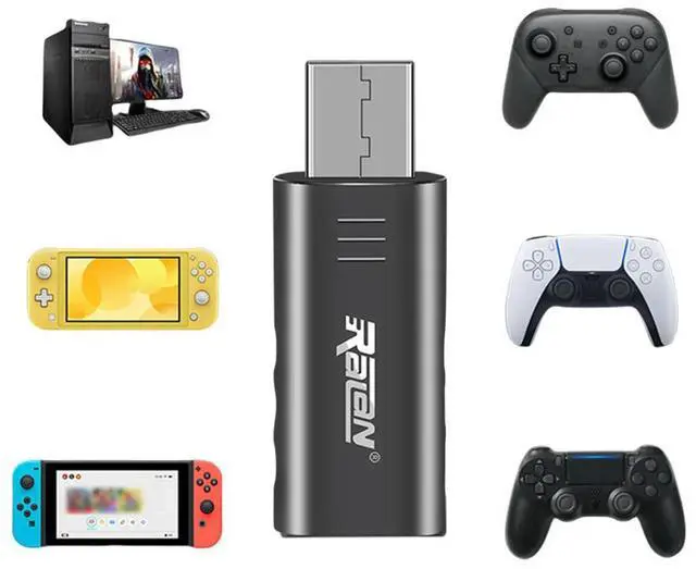 Alt view image 2 of 8 - Controller PC Wireless Adapter USB Receiver BT 5.3 Gamepad Converter Controller Adapter for Nintend Switch PC PS4 PS5 Controller
