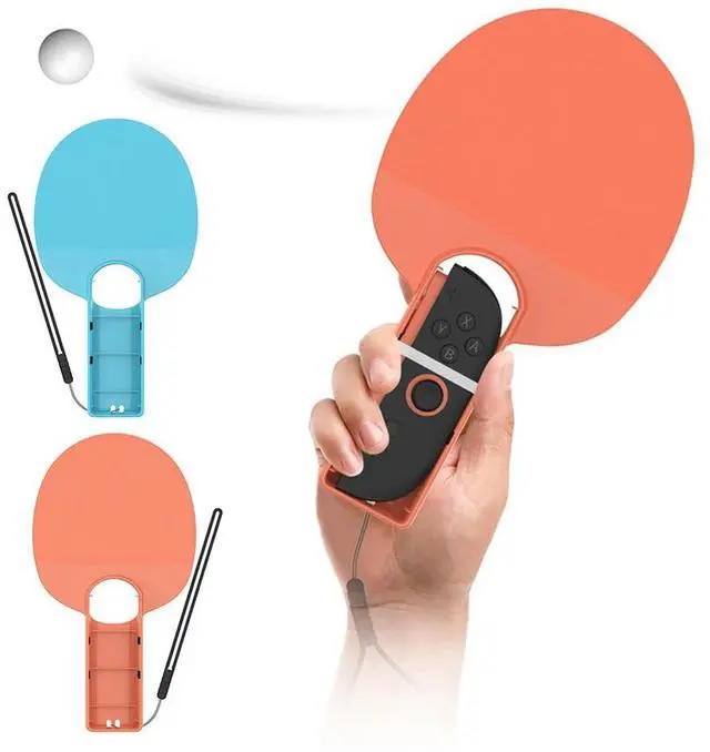 Alt view image 2 of 7 - 2pcs Tennis Games Racket for Switch 2 Sports Accessories Table Tennis Paddle Attachment Anti-Slip Grip for Switch/OLED