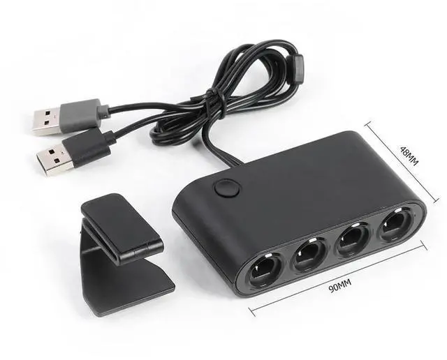 Alt view image 2 of 8 - 3 in 1 4 Port Game Controller Adapter Computer Cable Fit for Nintend Switch/Wiiu