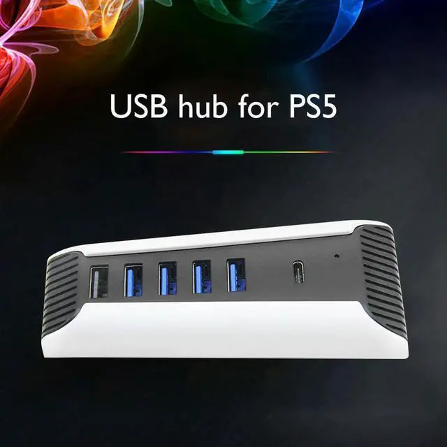 Alt view image 4 of 7 - USB Hub 1 to 5 USB2.0 Splitter Expander HUB Adapter 5 Port for 5 PS5