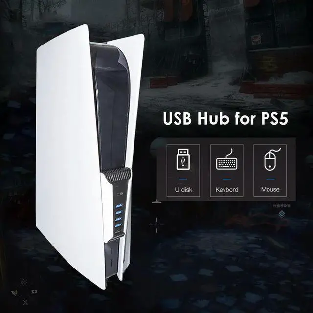 Alt view image 3 of 7 - USB Hub 1 to 5 USB2.0 Splitter Expander HUB Adapter 5 Port for 5 PS5