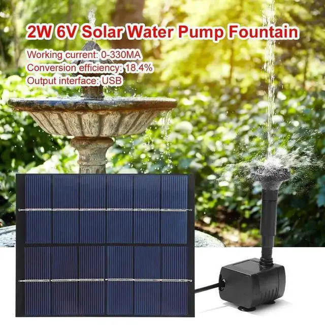Alt view image 4 of 7 - Solar Power Submersible Fountain Water Pump Kit for Garden Pool Pond Decoration