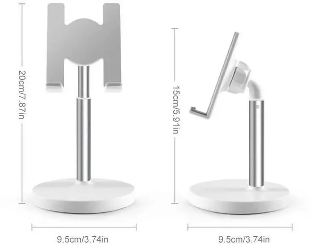 Alt view image 6 of 8 - Desktop Tablet Holder Adjustable Universal Phone Holder Portable Tablet Stand Computer Office Desk Accessories