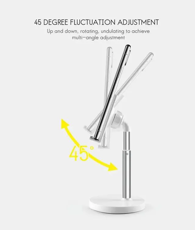 Alt view image 8 of 8 - Desktop Tablet Holder Adjustable Universal Phone Holder Portable Tablet Stand Computer Office Desk Accessories