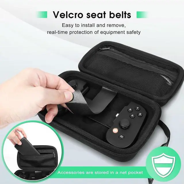 Alt view image 7 of 8 - Hard Carrying Case Waterproof Protective Travel Case Replacement Handbag with Lanyard for Backbone One Mobile Gaming Controller
