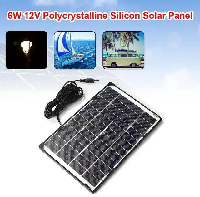 Alt view image 5 of 8 - 6W Portable Solar Panel Small Power Solar Outdoor Mobile Phone Charger Outdoor Emergency Device Kits