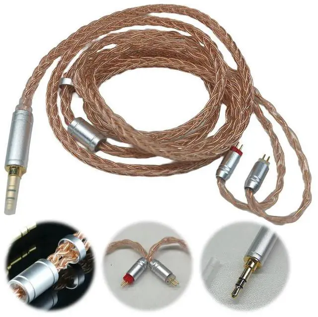 Alt view image 7 of 8 - 1.25m IEM Cable Silver Plated Earphone Cords 2 Pin 0.78mm Long Earbud Cord In Ear Monitor Cable for Audiophile Musician