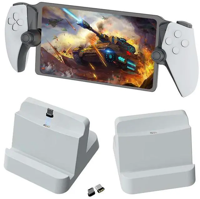 Alt view image 6 of 7 - Charging Station with Type C Head Handheld Console Charger Charger Dock Stand Station for PS5 Portal for Portal