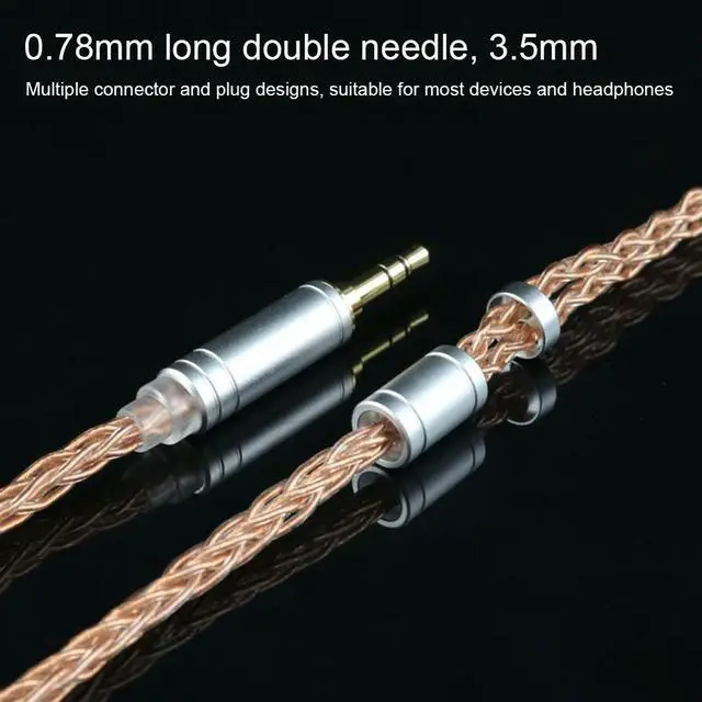 Alt view image 6 of 8 - 1.25m IEM Cable Silver Plated Earphone Cords 2 Pin 0.78mm Long Earbud Cord In Ear Monitor Cable for Audiophile Musician