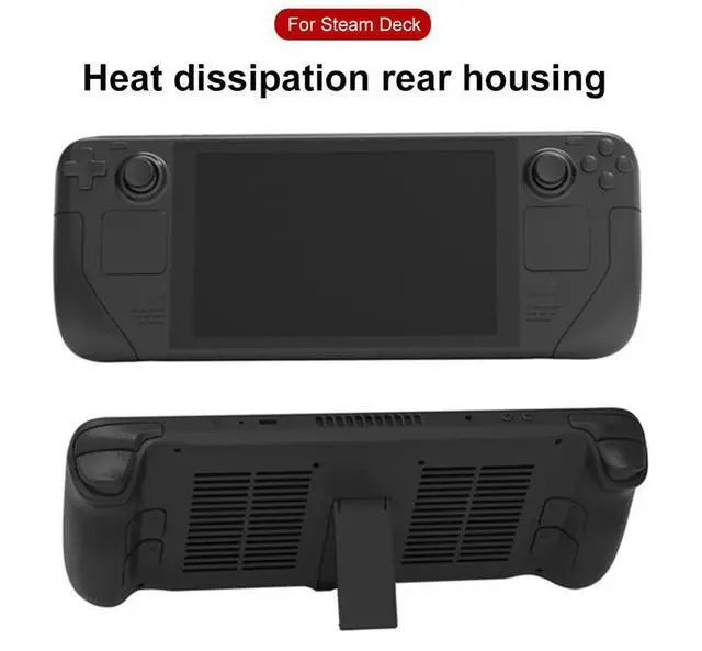 Alt view image 5 of 7 - Plastic Rear Cover with Screwdriver Screws Portable Cooling Protective Cover with Support Replacement Accessories for Steam Deck