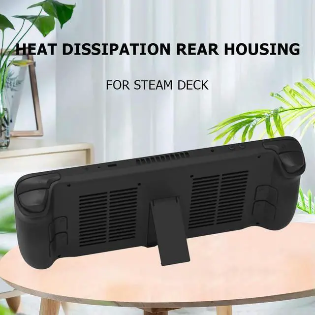Alt view image 7 of 7 - Plastic Rear Cover with Screwdriver Screws Portable Cooling Protective Cover with Support Replacement Accessories for Steam Deck