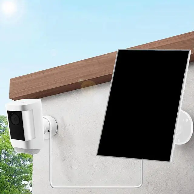 Alt view image 7 of 7 - 3W 6V Solar Charger Adjustable Wall Mount Solar Panel Charger 9.8Ft Charging Cable for Ring Video Doorbell 4/3/3 Plus/2 Camera