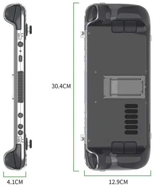 Alt view image 6 of 7 - PC Transparent Shell Case for Steam Deck Crystal Game Console Cover Accessories Deck Crystal Clear Shell