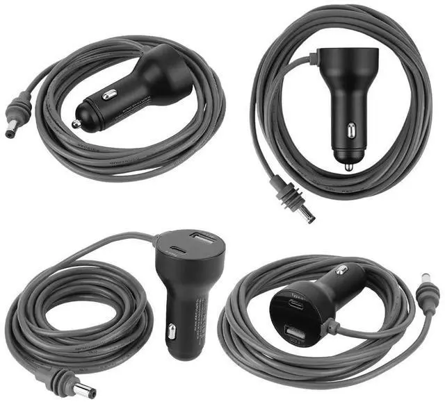 Alt view image 7 of 7 - For Starlink Mini 3-in-1 Cable 12V-24V Cigarette Lighter Adapter USB C/USB A Ports for Starlink Mini Accessories