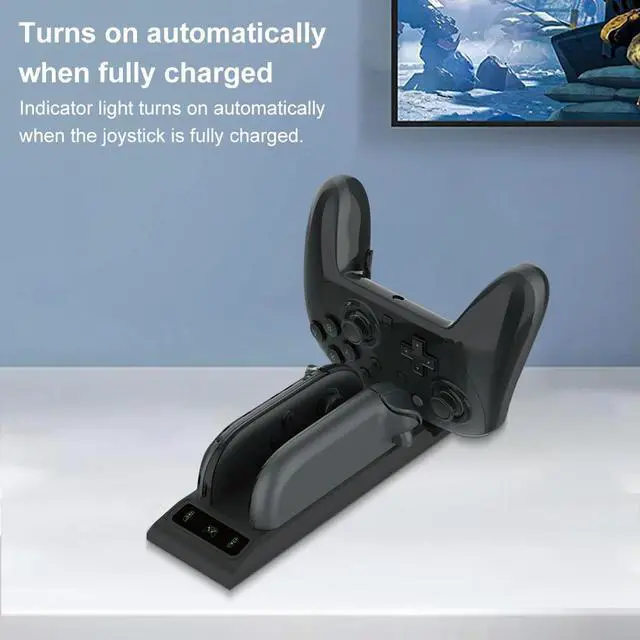 Alt view image 6 of 7 - 2 In 1 Magnetic Charging Stand LED Indicators Small Handle Charging Base Type-C Gamepad Charging Station NS2 PRO Accessories