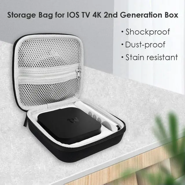 Alt view image 7 of 7 - Carry Case for TV 6th Generation Box Remote Hard Carrying Pouch