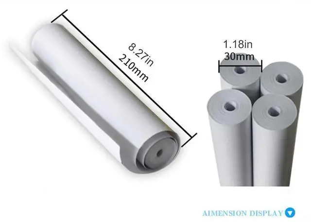 Alt view image 5 of 7 - A4 Paper Inkless 210x30mm 5 Rolls Printing Paper Rolls Oil Resistance White Printer Long Time for School