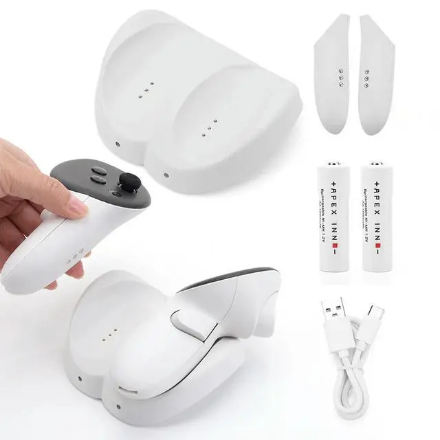 Alt view image 6 of 7 - Controllers Wireless Charging Dock with LED Indicator Controller Charging Station Stand for Oculus/Quest 3 for Quest 3