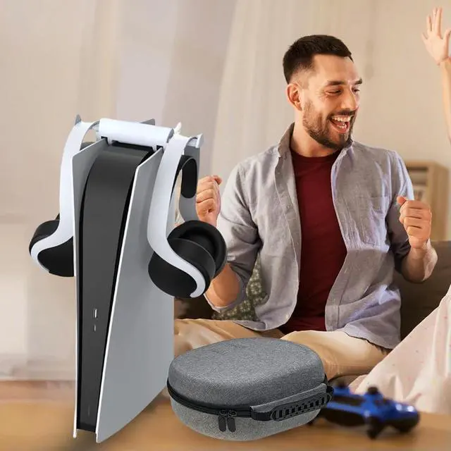 Alt view image 5 of 8 - EVA Hard Box Shockproof Portable Bag with Mesh Pocket Partitioned for Quest 3 VR Headset Controller