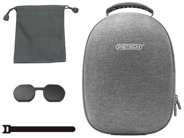 Alt view image 6 of 7 - EVA Protection Hand Bag with Lens Protection Cover Portable Handheld Zipper Bag Double Zipper for PS VR2 Eyeglass VR Accessories