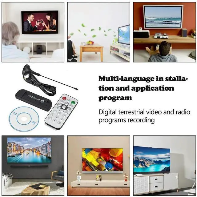 Alt view image 7 of 8 - FM USB 2.0 Stick DVB-T DAB Video Broadcasting Tuner TV Antenna Receiver for Household TV Watching Accessories