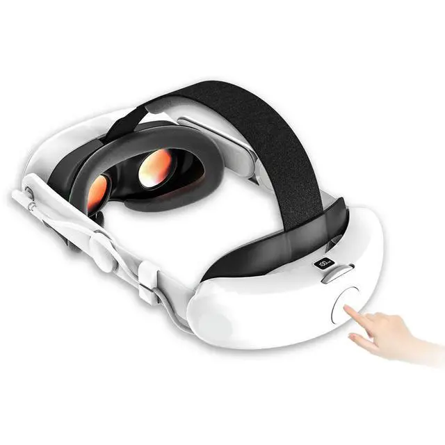 Alt view image 6 of 8 - Head Strap with Pack 8000mAh Adjustable Strap Elite Strap Replacement Reduce Facial Stress for Quest 3S VR Headset