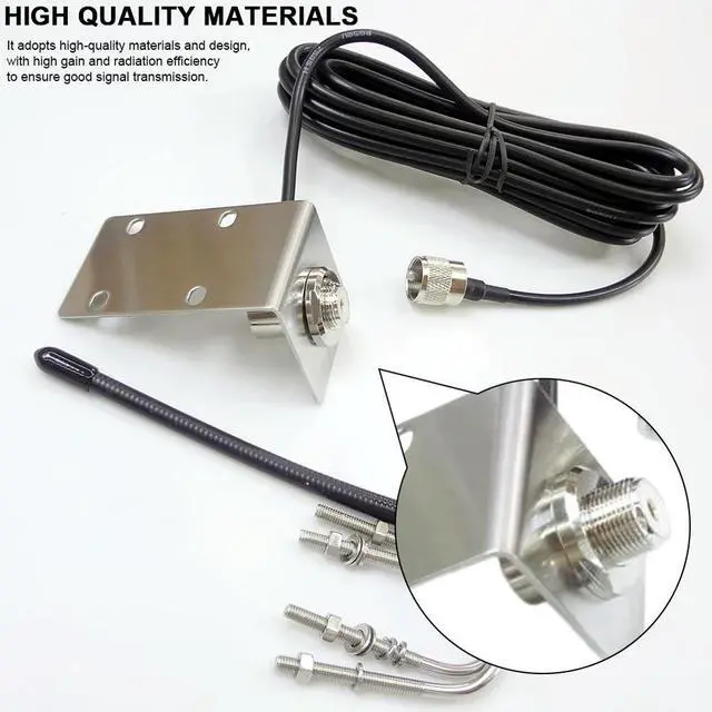 Alt view image 7 of 8 - 156-163Mhz Rubber Waterproof Mast Aerial Stubby Boat Antenna External Antenna for Boat Pontoon Sailboat Yacht Marine Radios