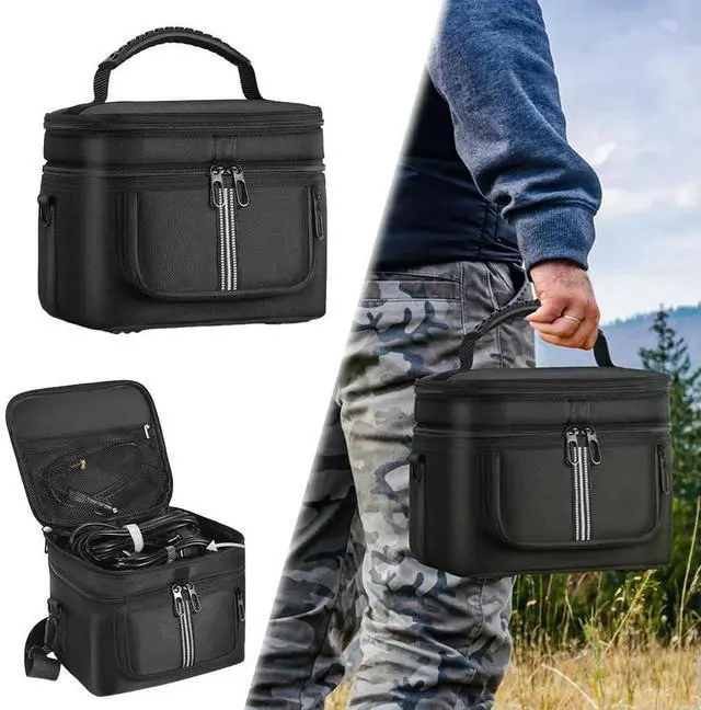 Alt view image 6 of 7 - Carrying Case for Ef Ecoflow River 2 Portable Power Station Bag Travel Bag Multiple Pockets with Shoulder Strap & Handle