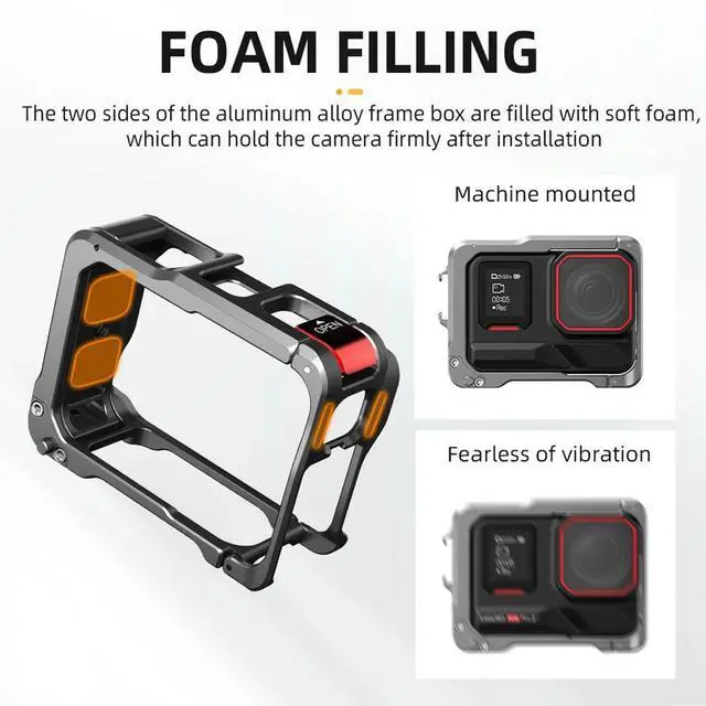 Alt view image 7 of 7 - Aluminum Alloy Cage with Cold Shoe Protective Frame Housing Shell Quick Release Housing Cage for Ace Pro/Ace Pro 2