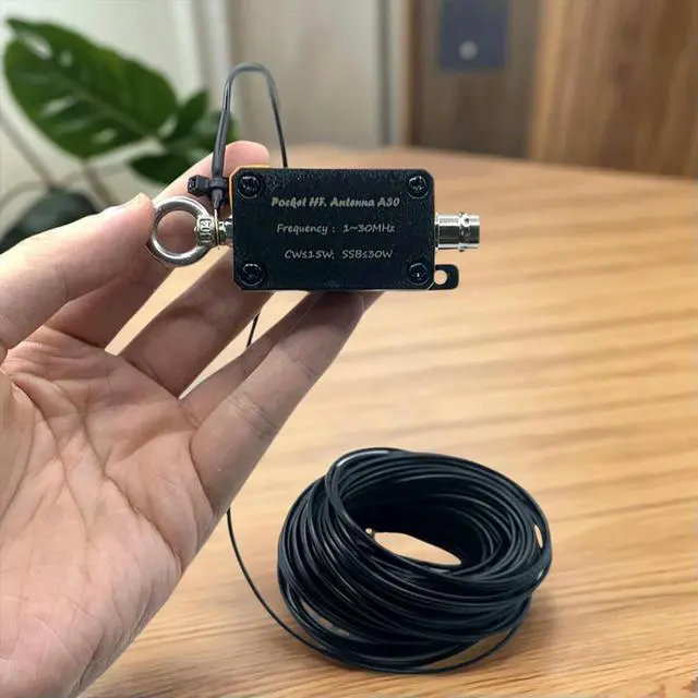 Alt view image 6 of 7 - 1-30MHz Pocket HF Antenna Shortwave Antenna Inverted V Horizontal Balun Long Line Wideband End-fed Antenna w Bag