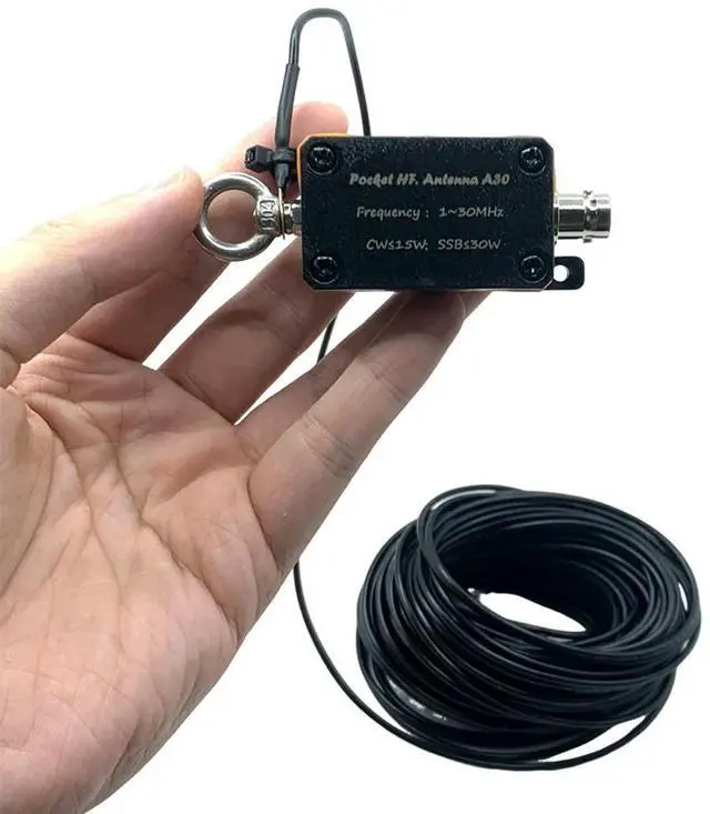 Alt view image 7 of 7 - 1-30MHz Pocket HF Antenna Shortwave Antenna Inverted V Horizontal Balun Long Line Wideband End-fed Antenna w Bag